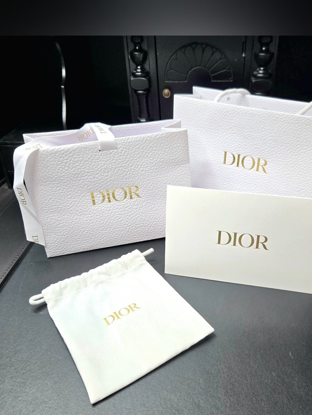 Christian Dior Shopping Bag Set. 4 Pieces